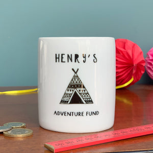 Adventure Fund Teepee Ceramic Money Box