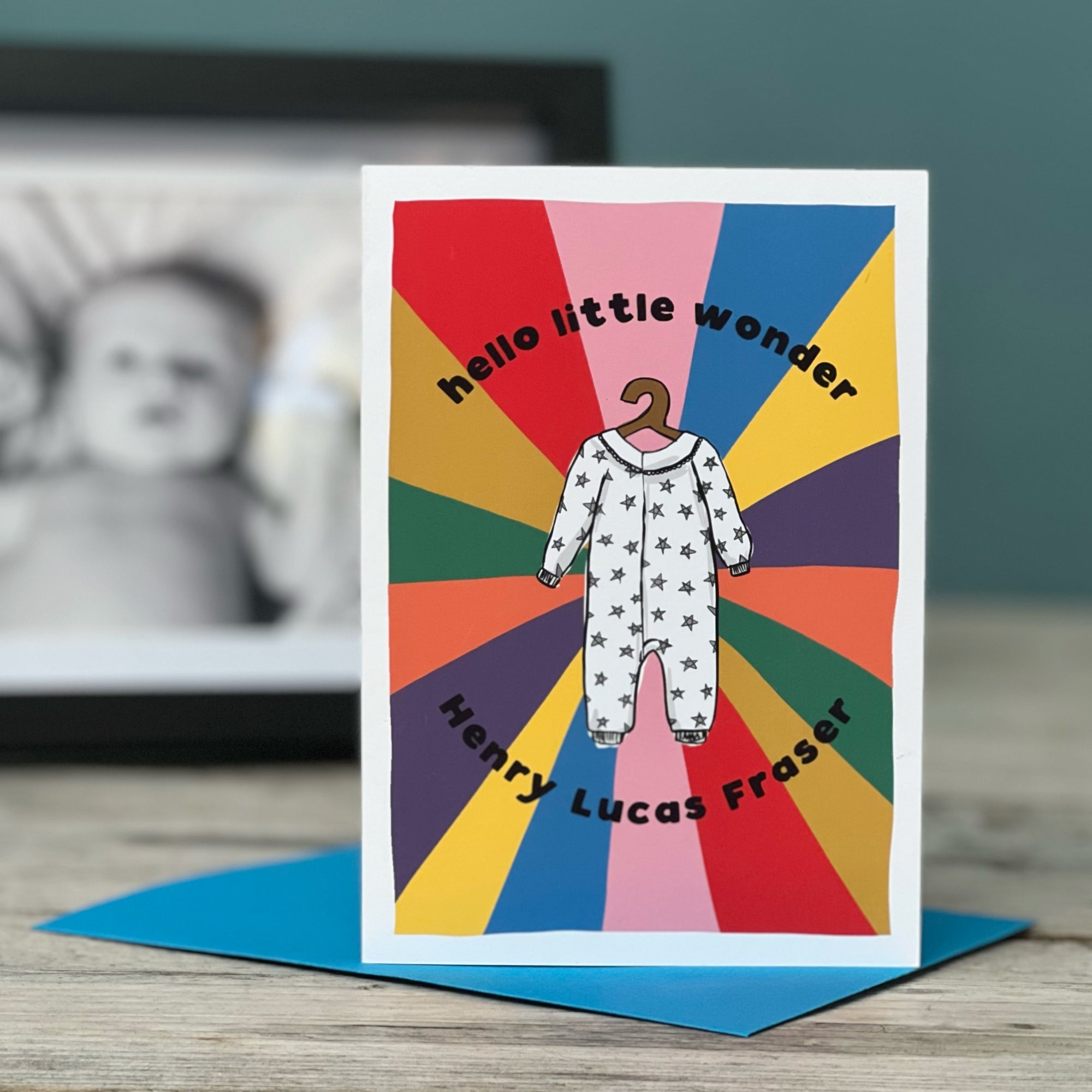 New Baby Card - 'hello little wonder'