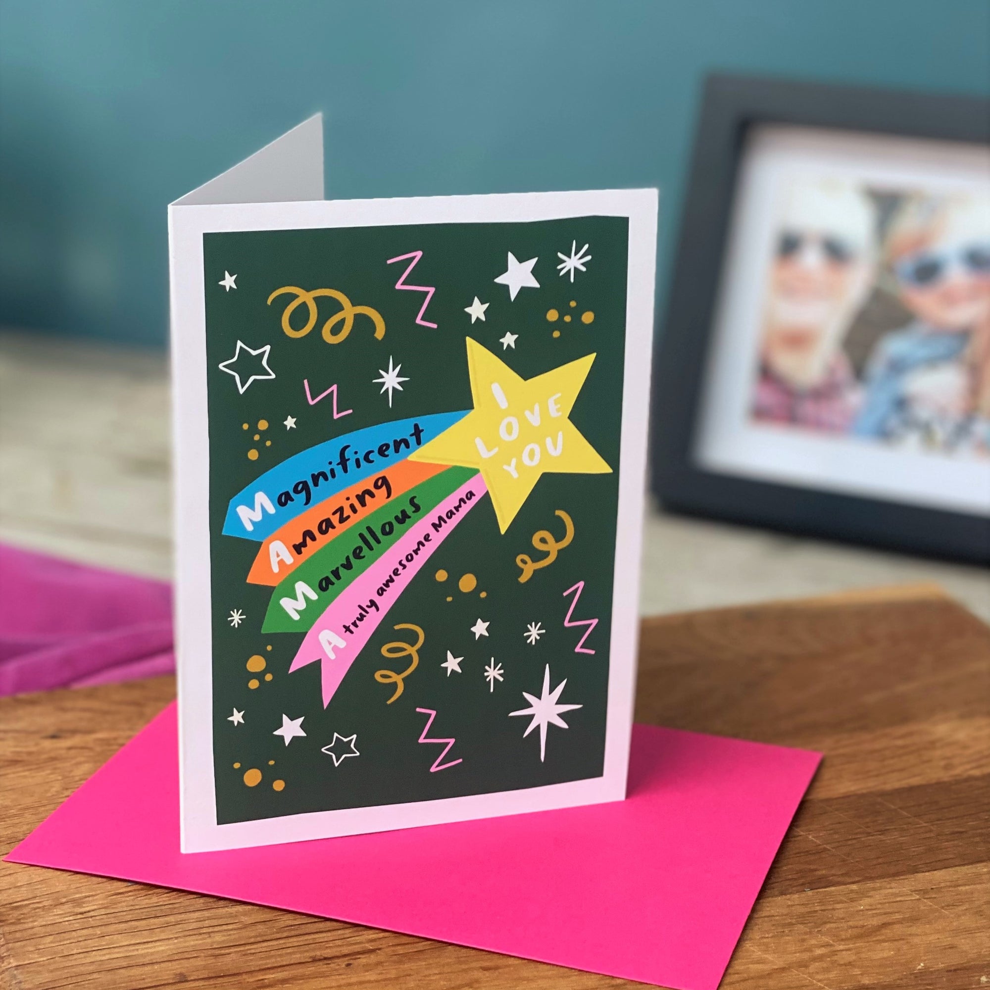 Mama I/We Love Your Shooting Star Card