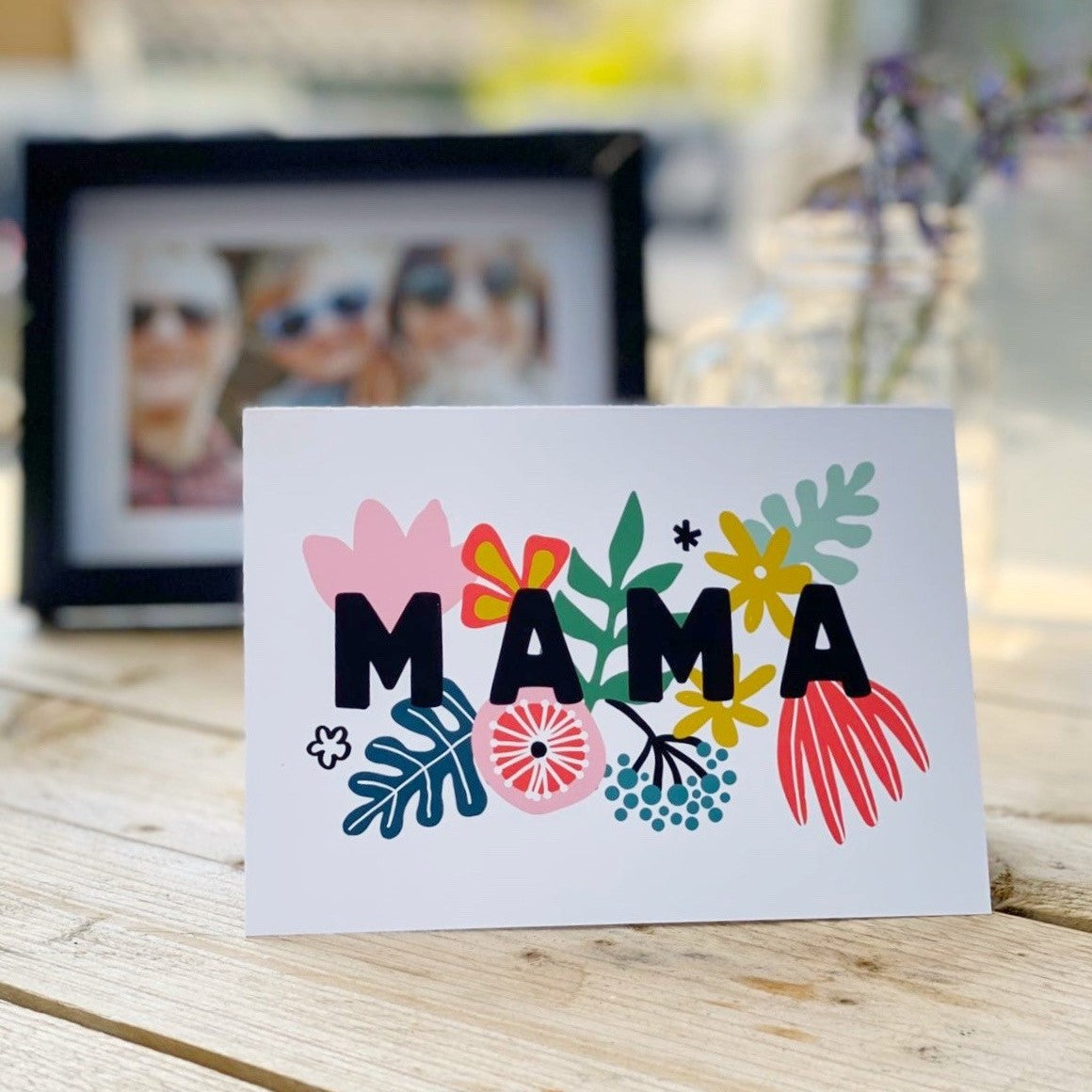 Vibrant Floral Mama Card