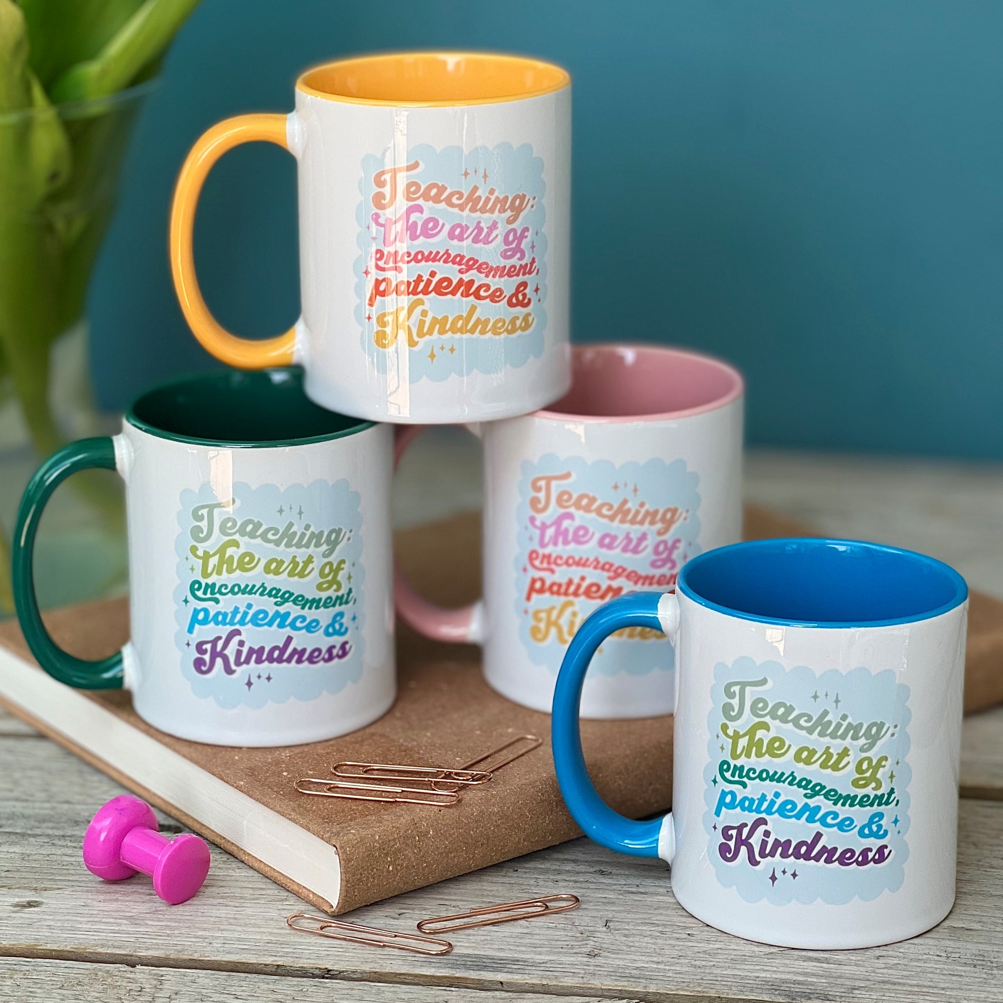 Teacher China Mug - Typography Design, The Art of Encouragement