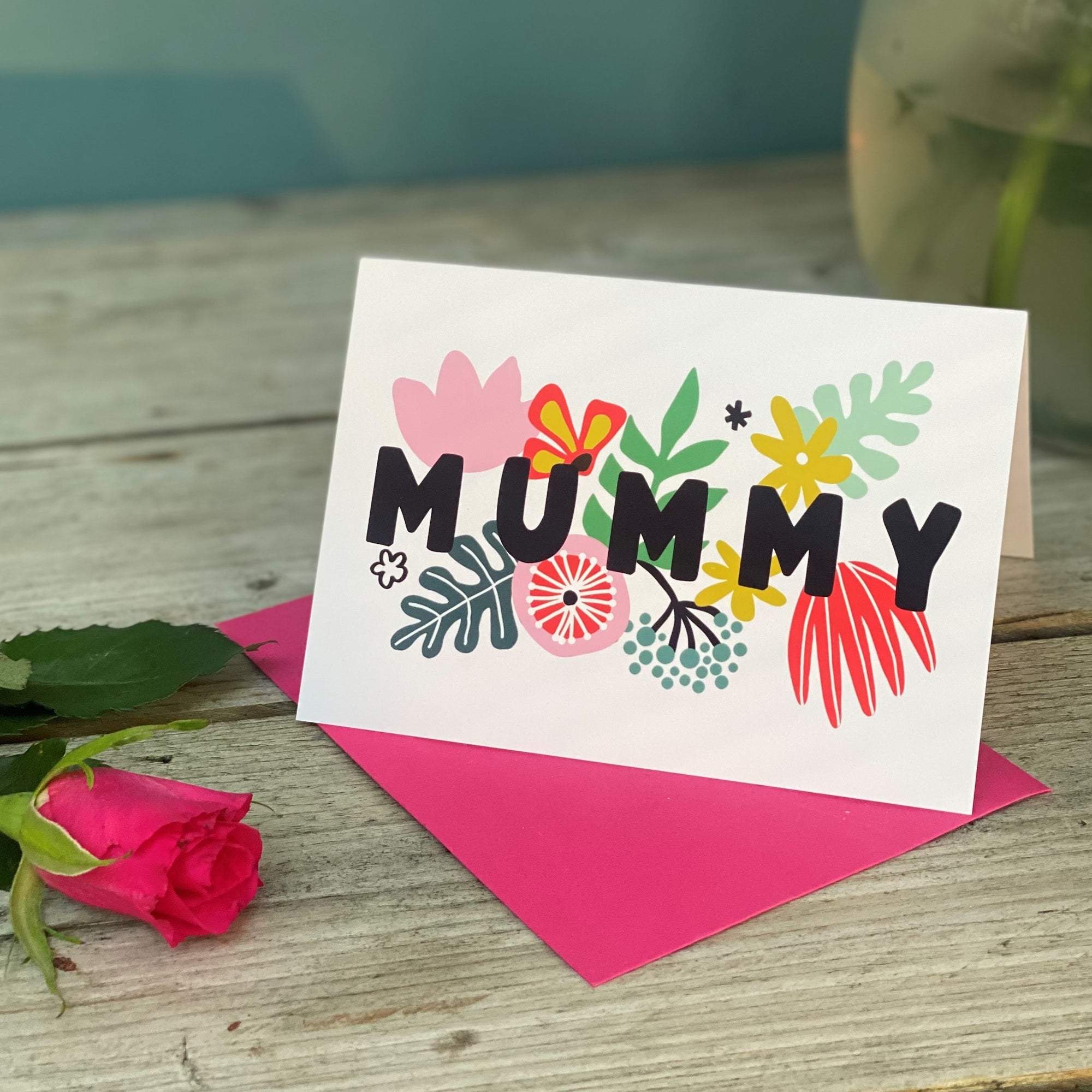 Vibrant Floral Mama Card