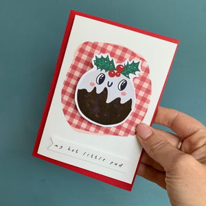 my hot little pud christmas card