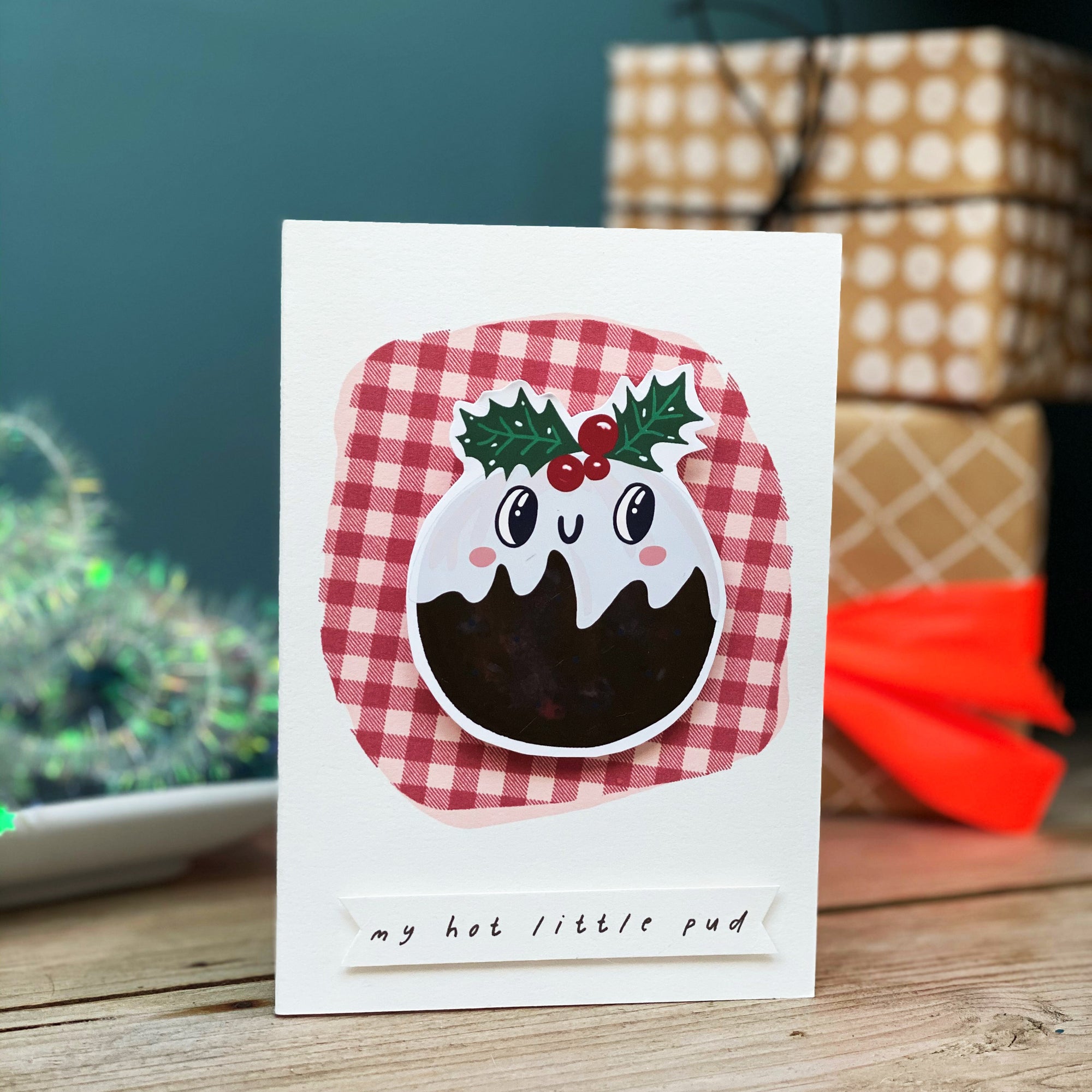 my hot little pud christmas card