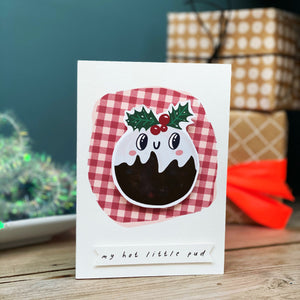 my hot little pud christmas card