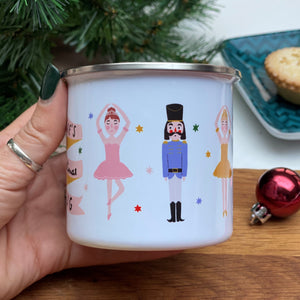 Christmas Nutcrackers & Ballerinas Enamel Mug