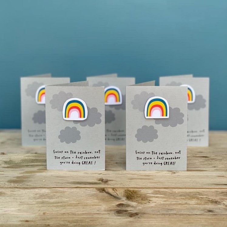 Multi Pack Rainbow 'You're Doing Great' Mini Cards