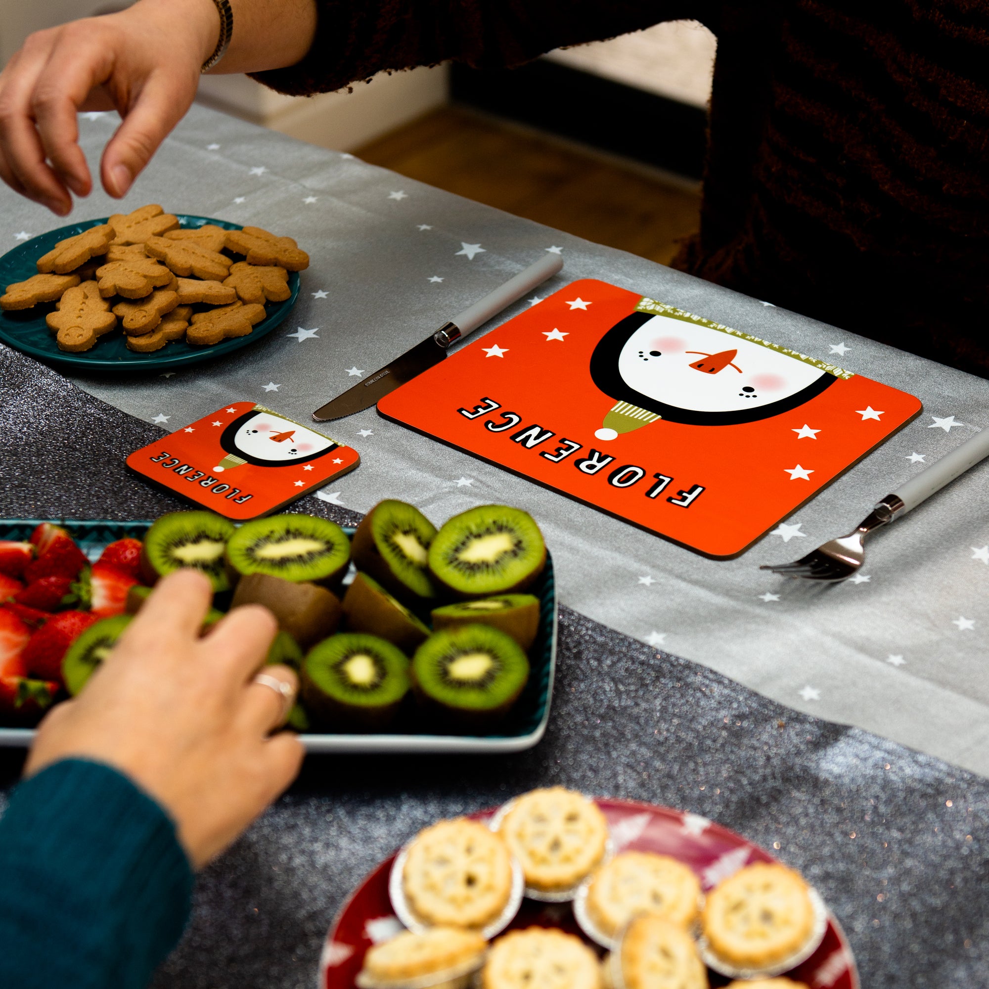 Christmas Placemat With Penguin