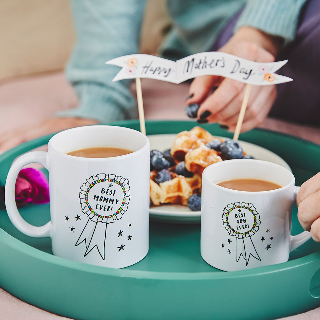 Mummy And Me Mug Set With Rosette Design