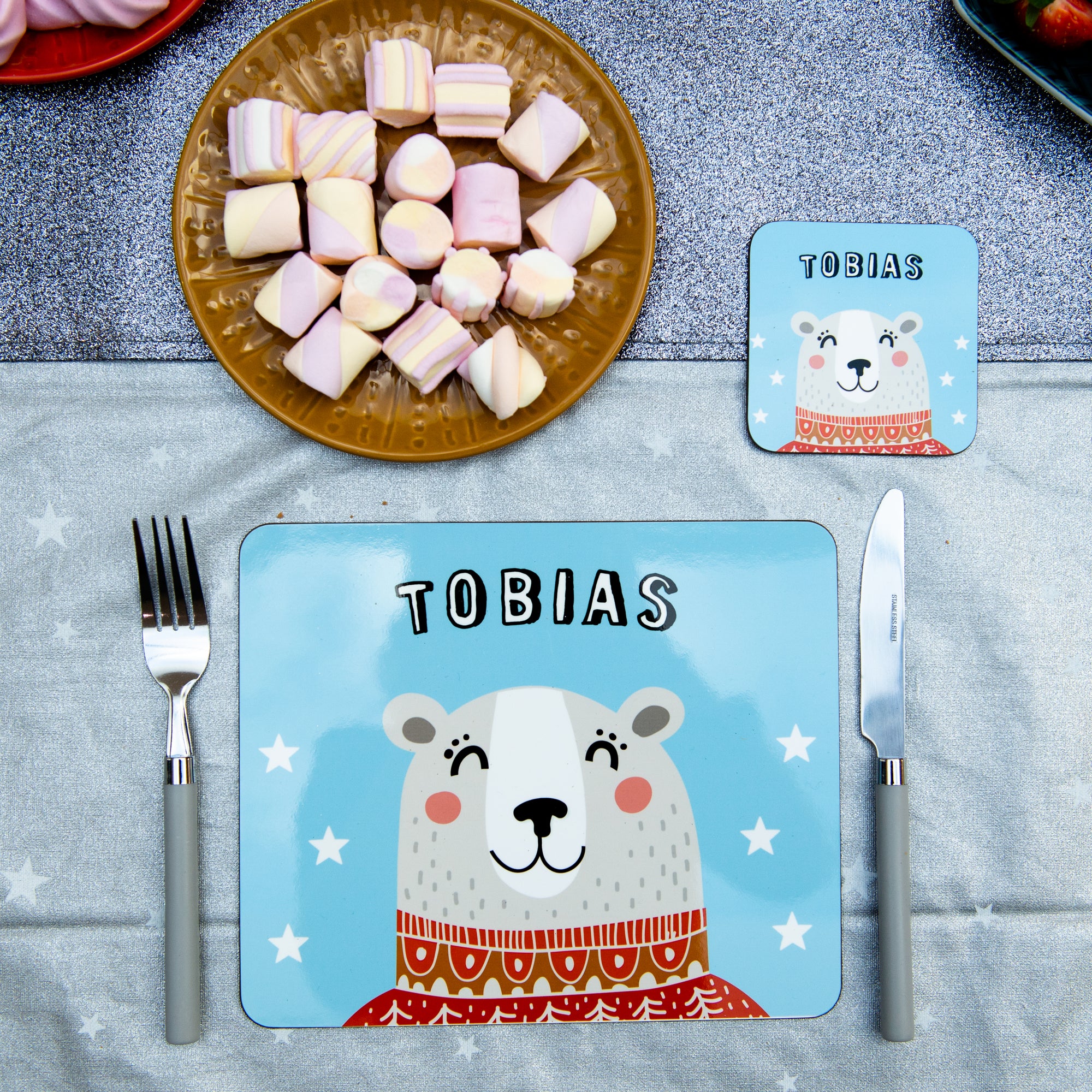 Christmas Coaster With Winter Bear