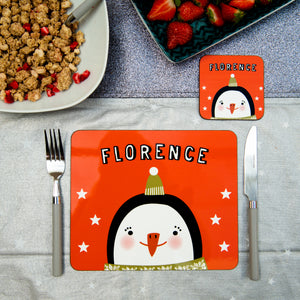Christmas Placemat With Penguin