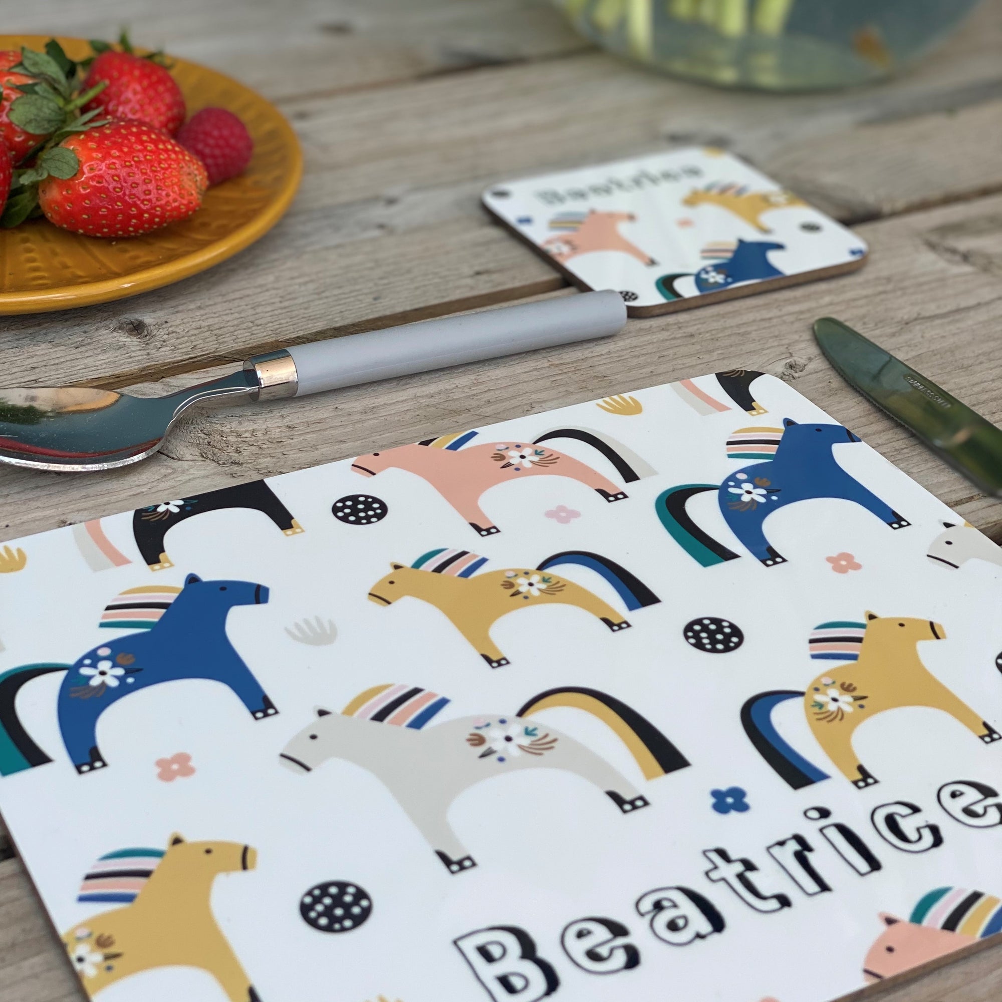 Ponies personalised Placemat