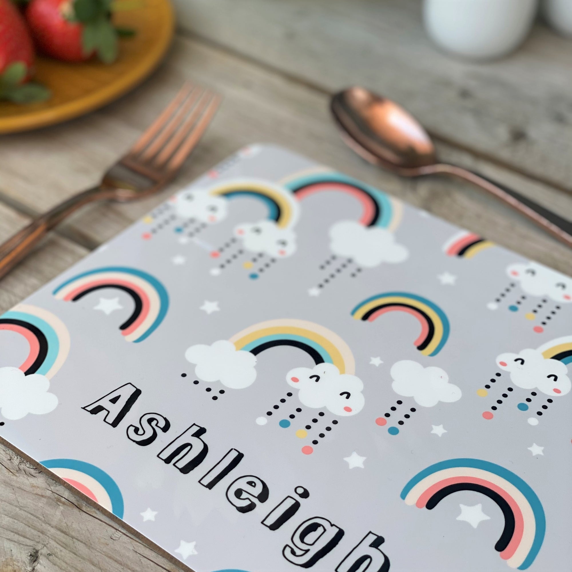 Rainbows personalised Placemat