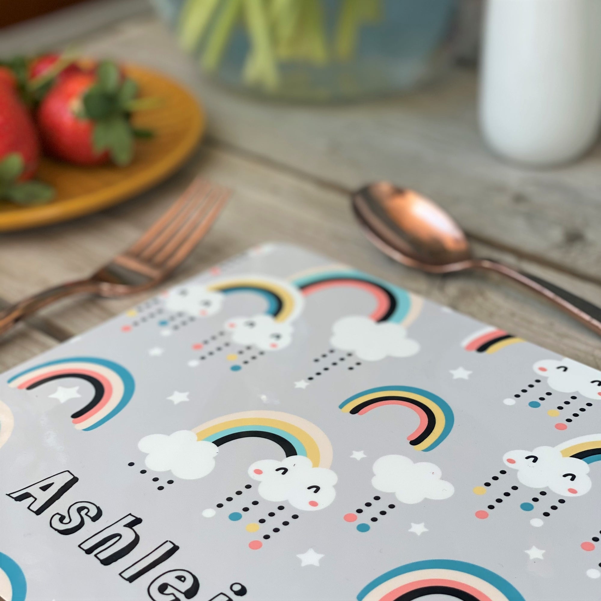 Rainbows personalised Placemat