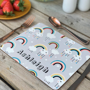 Rainbows personalised Placemat
