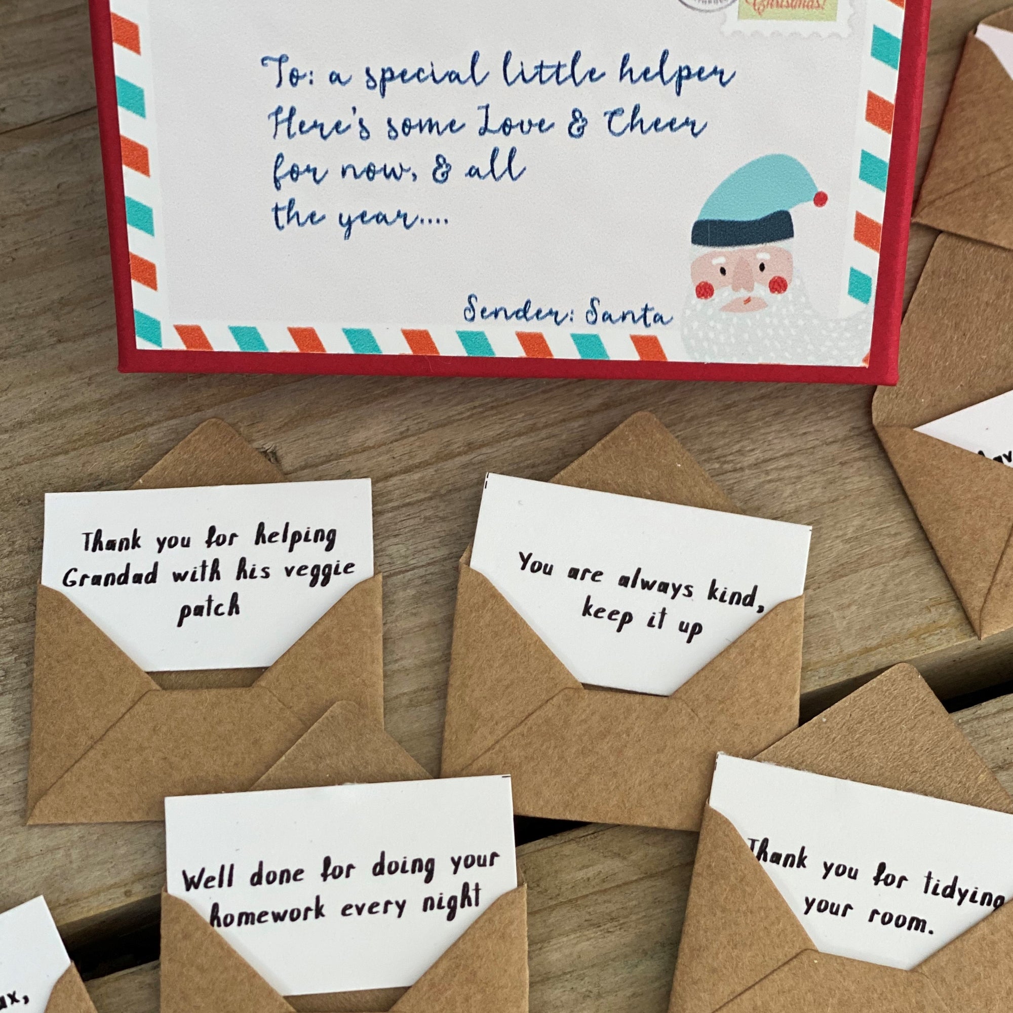 Children's 12 Mini Letters From Santa