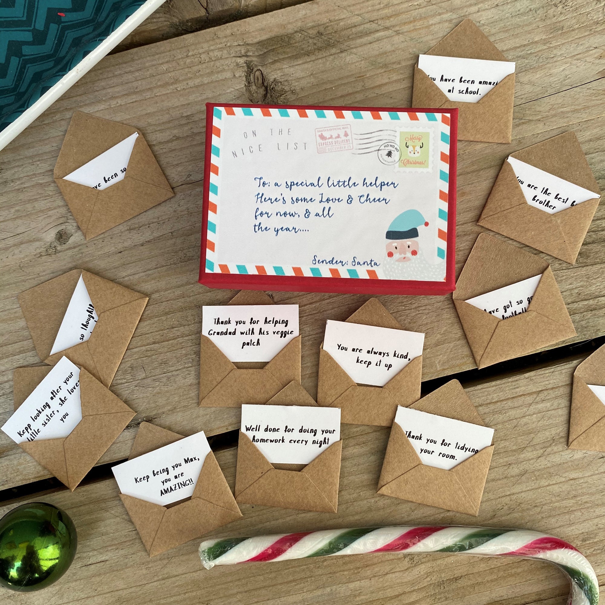 Children's 12 Mini Letters From Santa