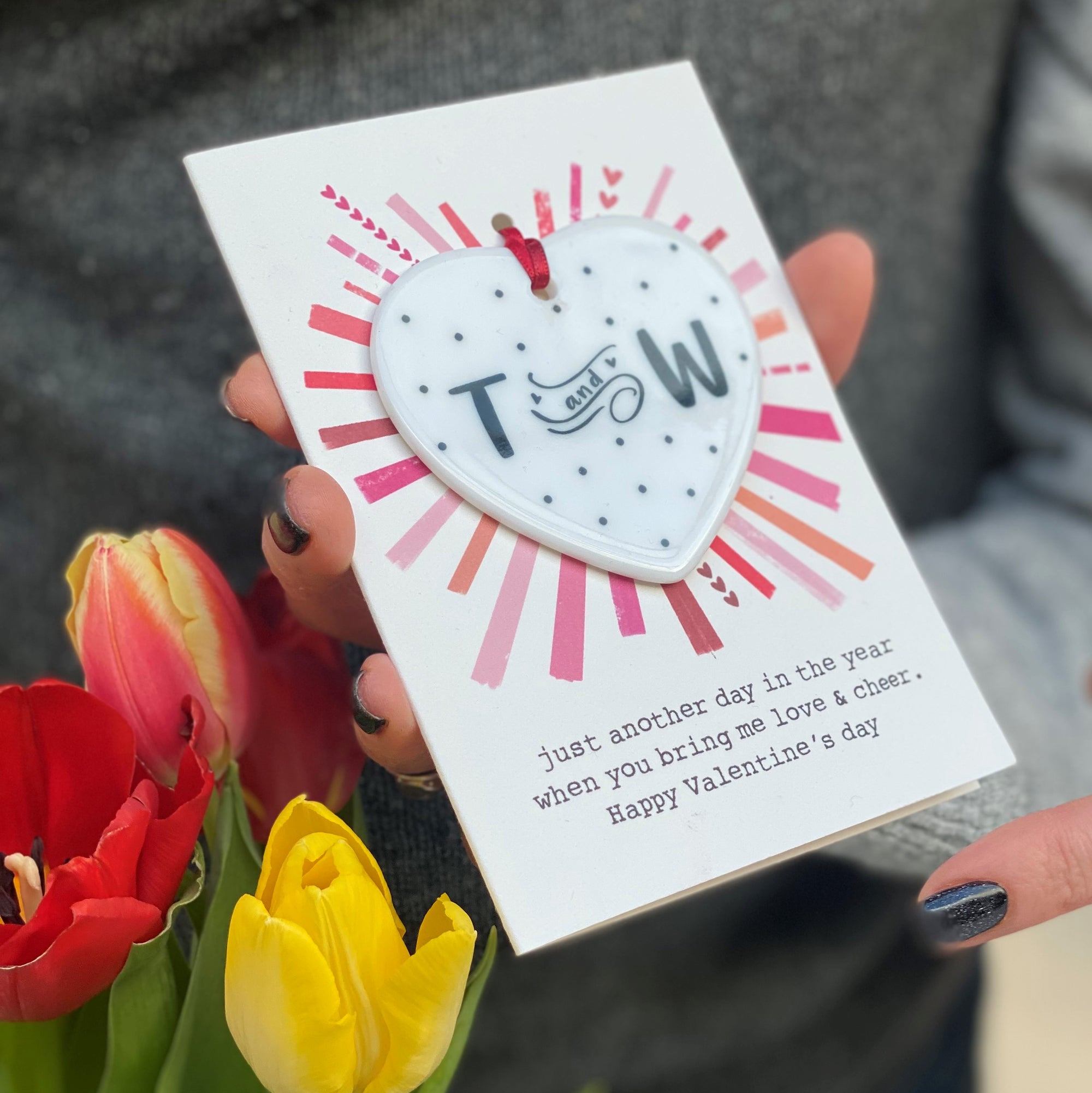 special valentines card with keepsake heart