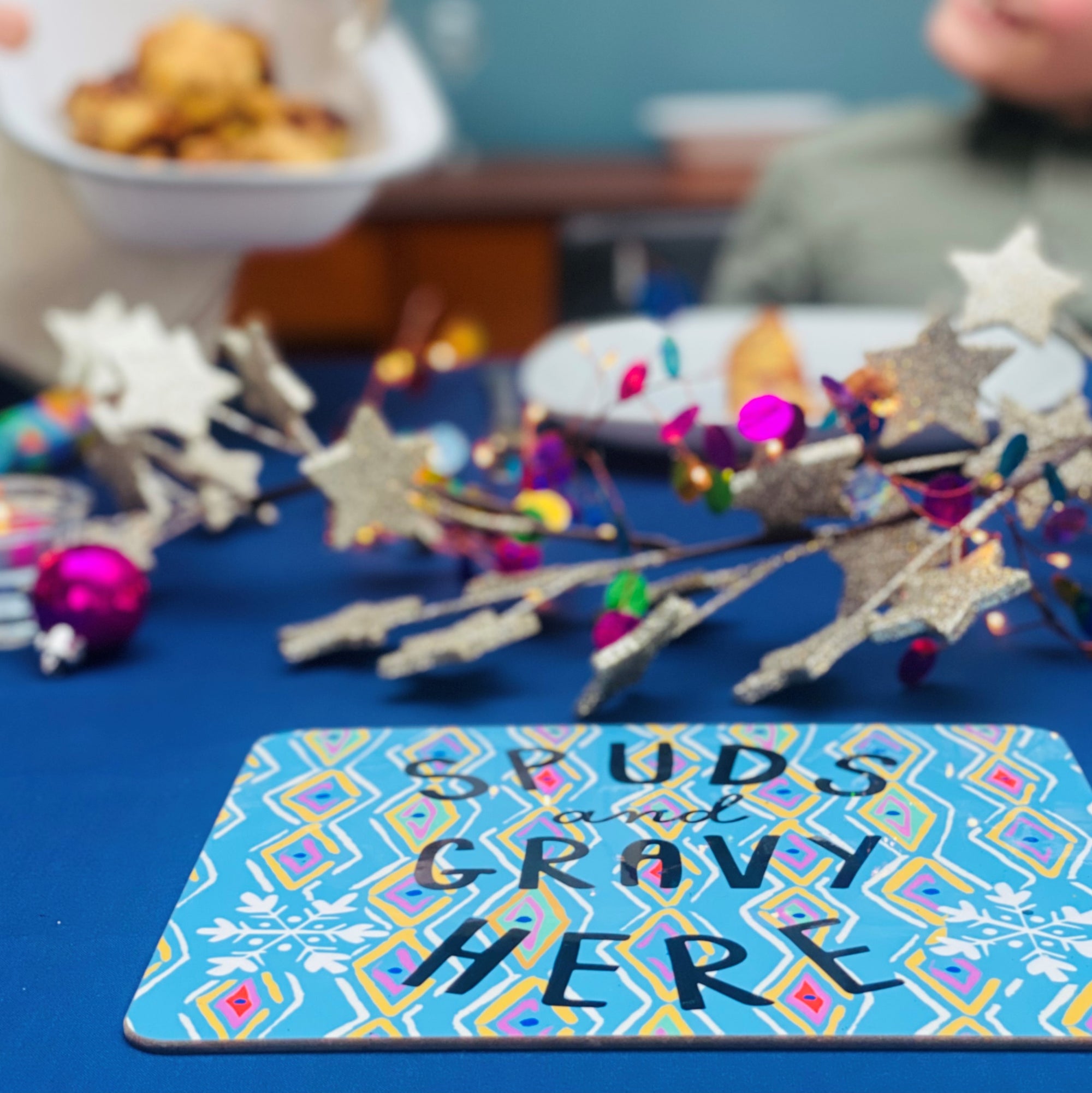 Spuds And Gravy Here Christmas Day Table Mat