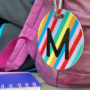 Rainbow Striped Bag Tag