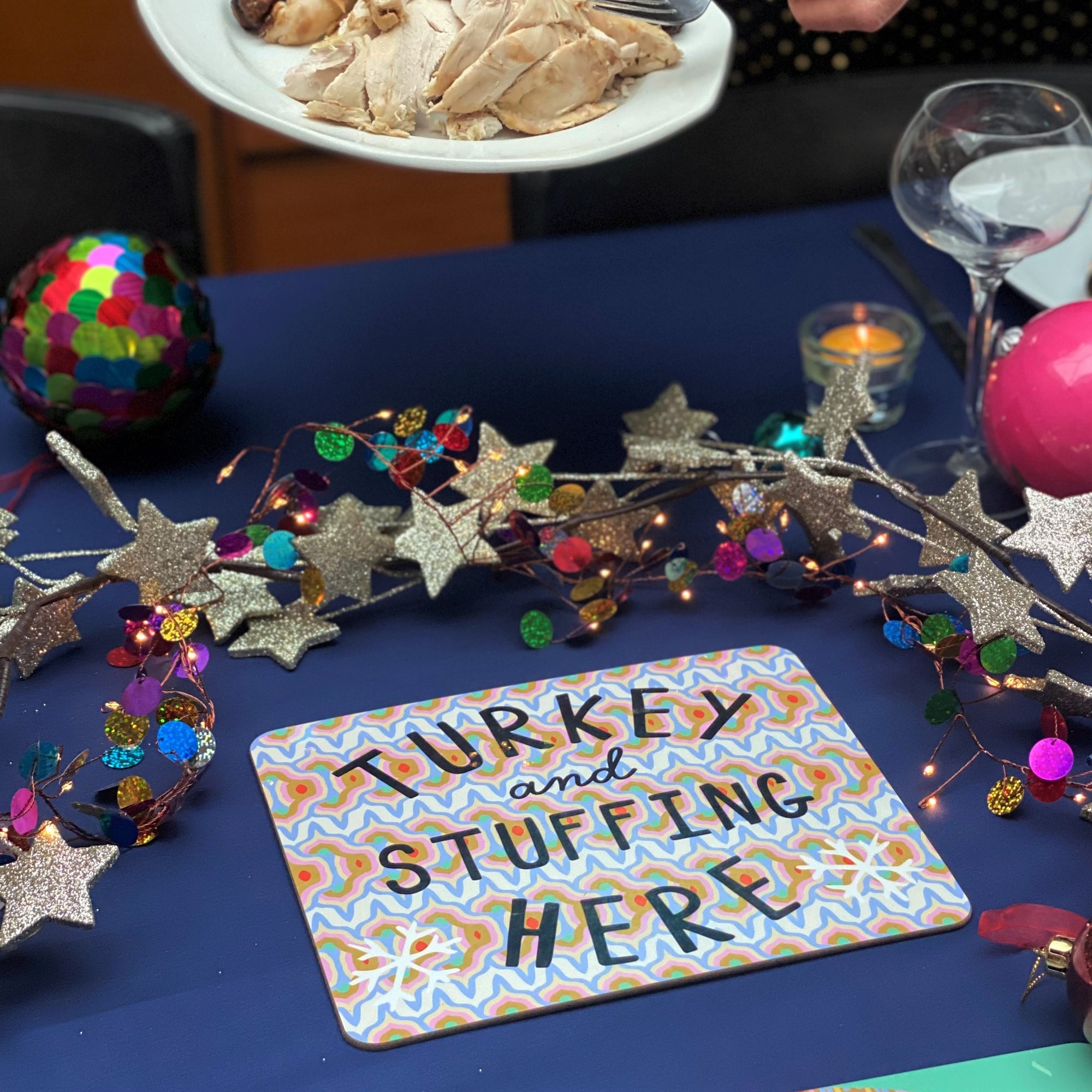 Turkey and Stuffing Here Centre Piece Serving Tablemat