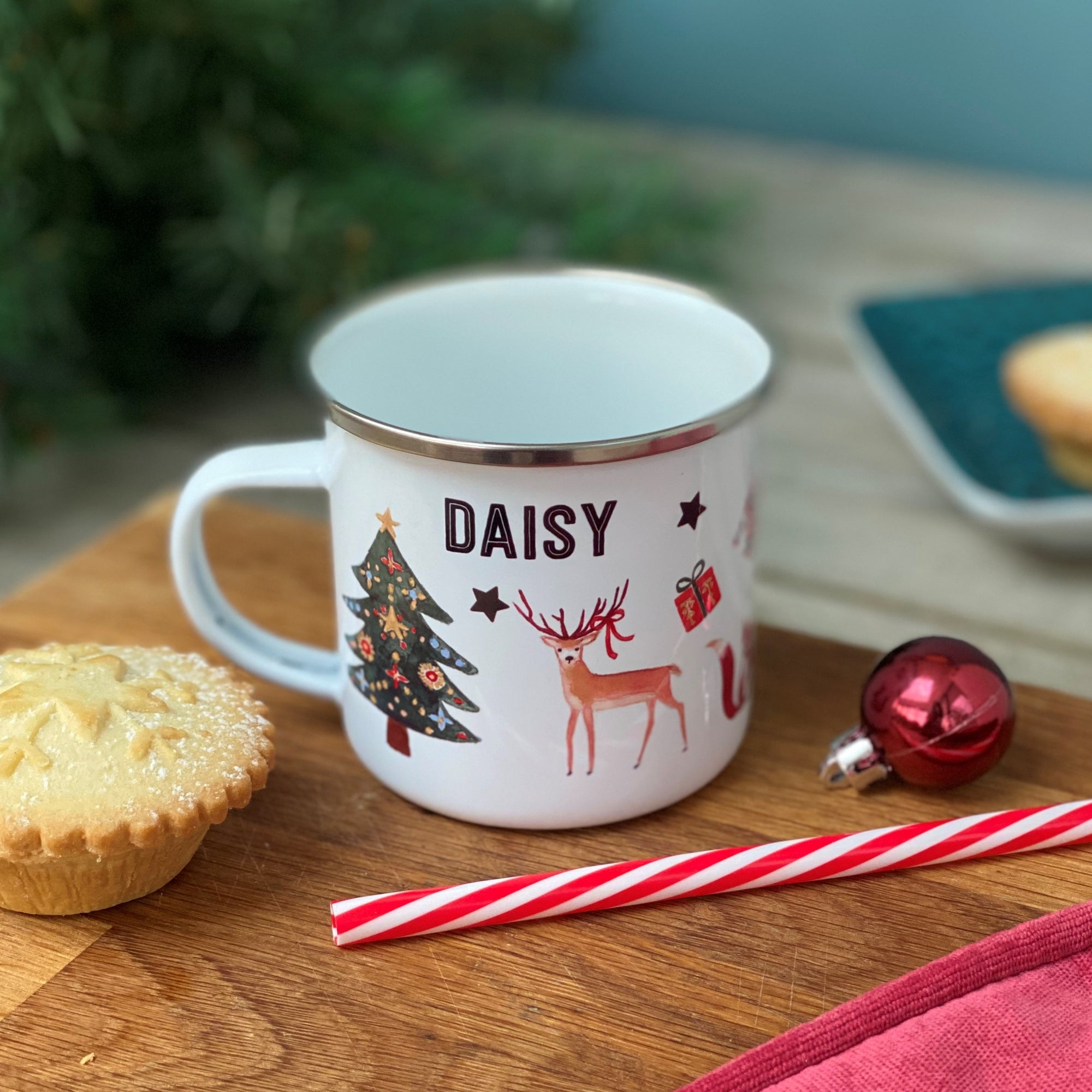 Classic Christmas Enamel Mug - Hendog Designs